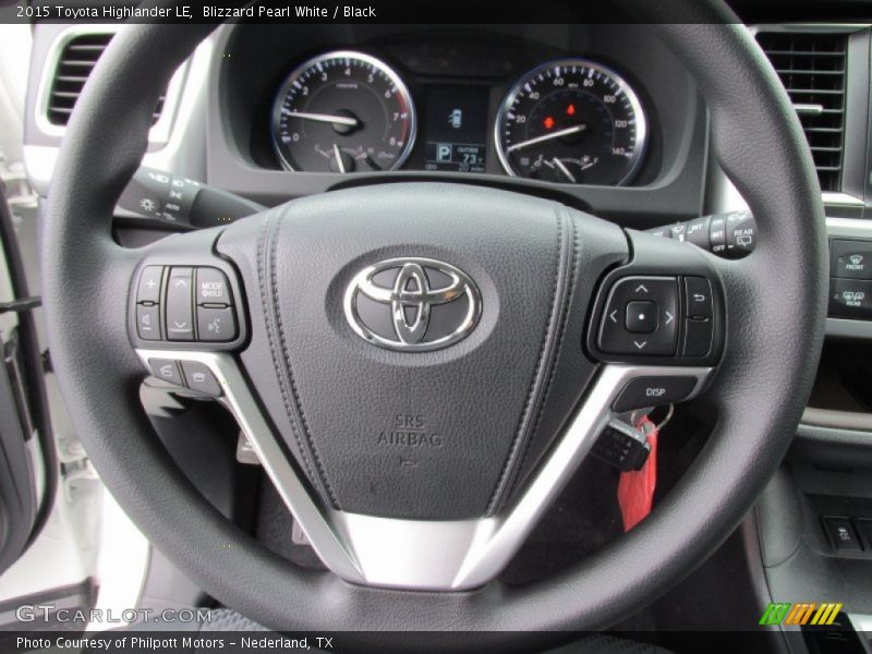 Blizzard Pearl White / Black 2015 Toyota Highlander LE