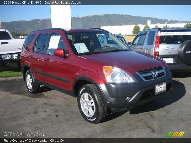 Chianti Red Pearl / Saddle 2004 Honda CR-V EX 4WD