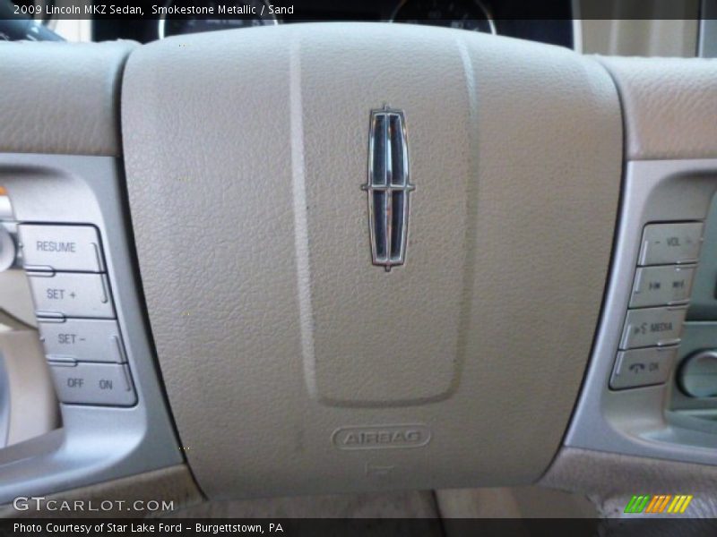 Smokestone Metallic / Sand 2009 Lincoln MKZ Sedan