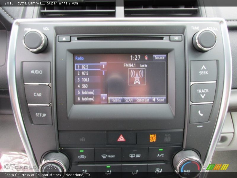 Super White / Ash 2015 Toyota Camry LE