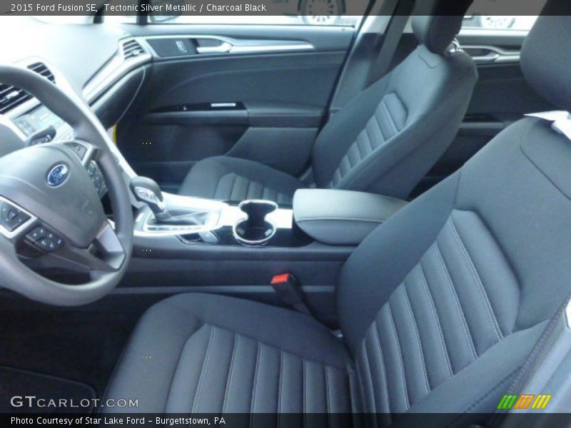 Tectonic Silver Metallic / Charcoal Black 2015 Ford Fusion SE