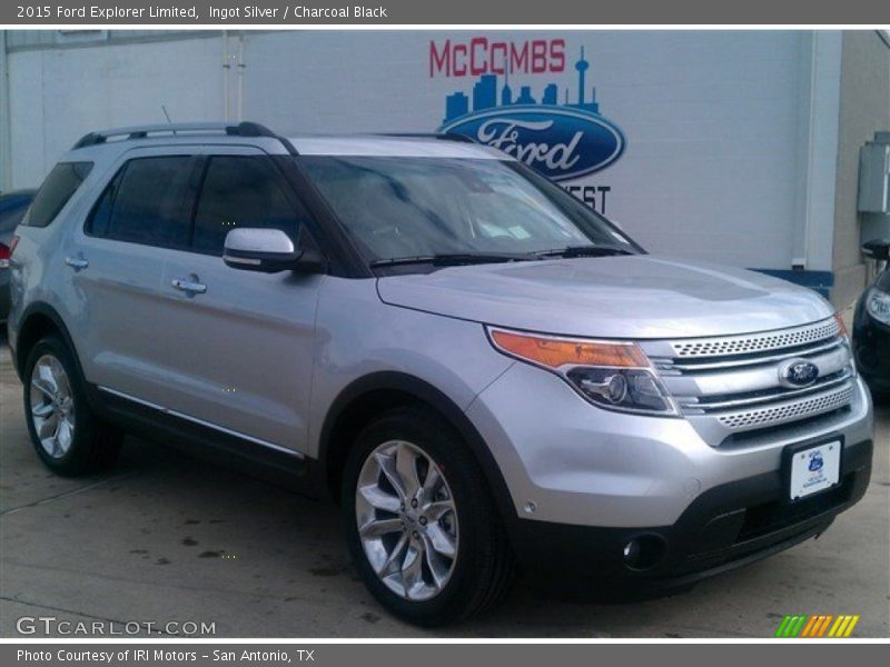 Ingot Silver / Charcoal Black 2015 Ford Explorer Limited