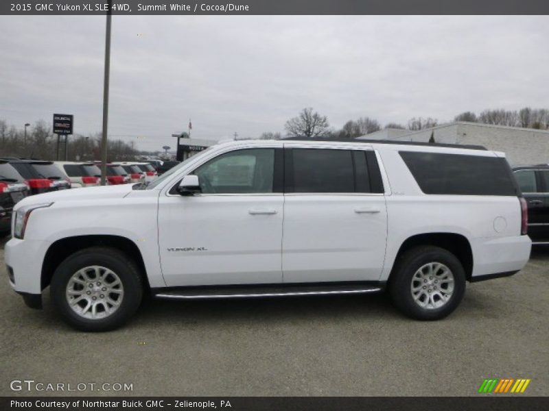 Summit White / Cocoa/Dune 2015 GMC Yukon XL SLE 4WD