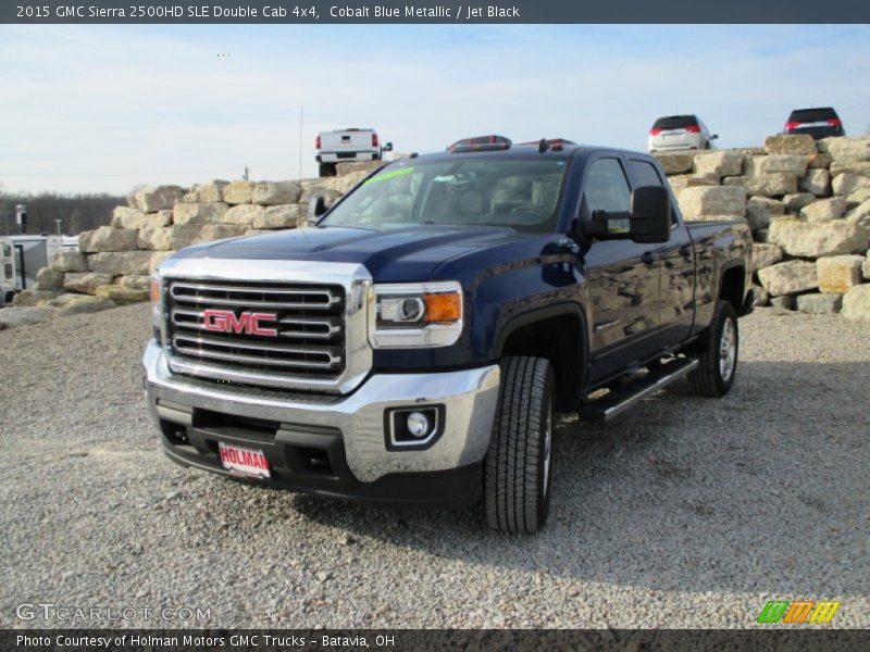 Cobalt Blue Metallic / Jet Black 2015 GMC Sierra 2500HD SLE Double Cab 4x4