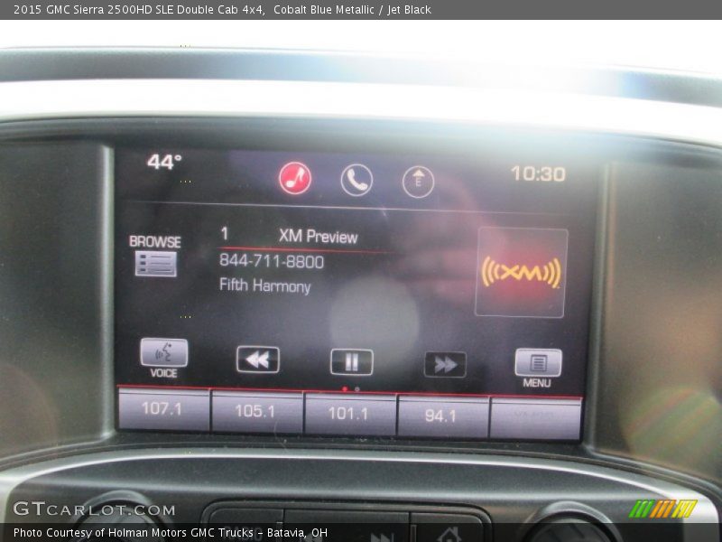 Cobalt Blue Metallic / Jet Black 2015 GMC Sierra 2500HD SLE Double Cab 4x4
