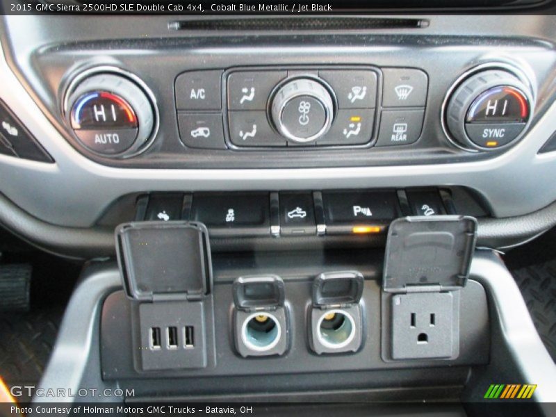 Cobalt Blue Metallic / Jet Black 2015 GMC Sierra 2500HD SLE Double Cab 4x4