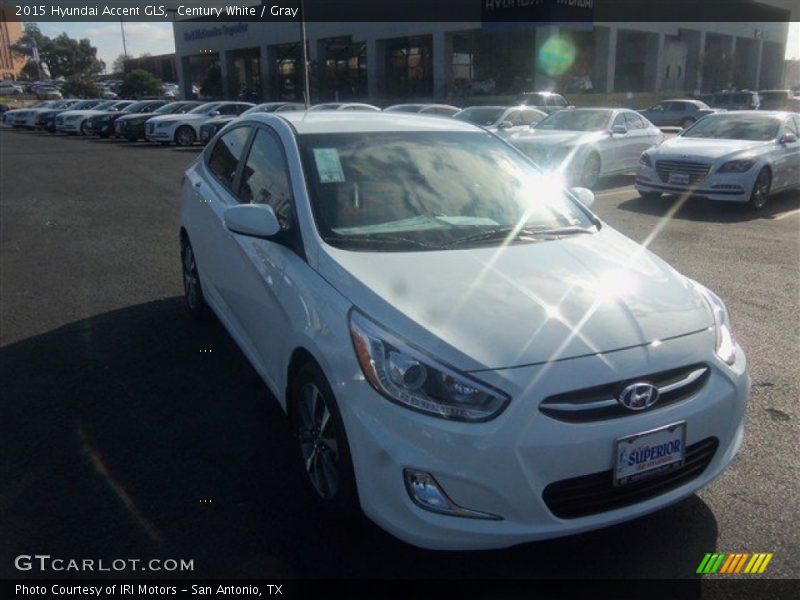 Century White / Gray 2015 Hyundai Accent GLS