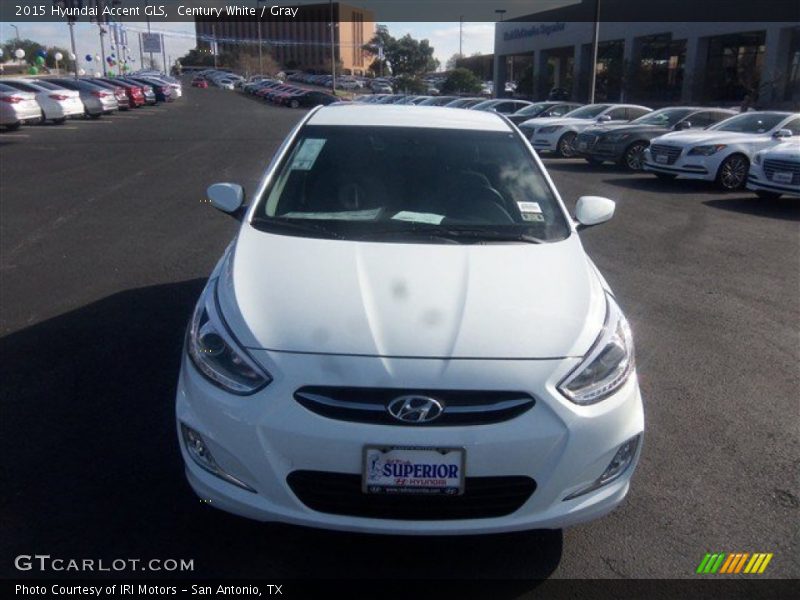 Century White / Gray 2015 Hyundai Accent GLS