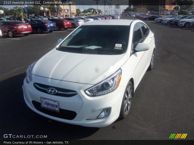 Century White / Gray 2015 Hyundai Accent GLS