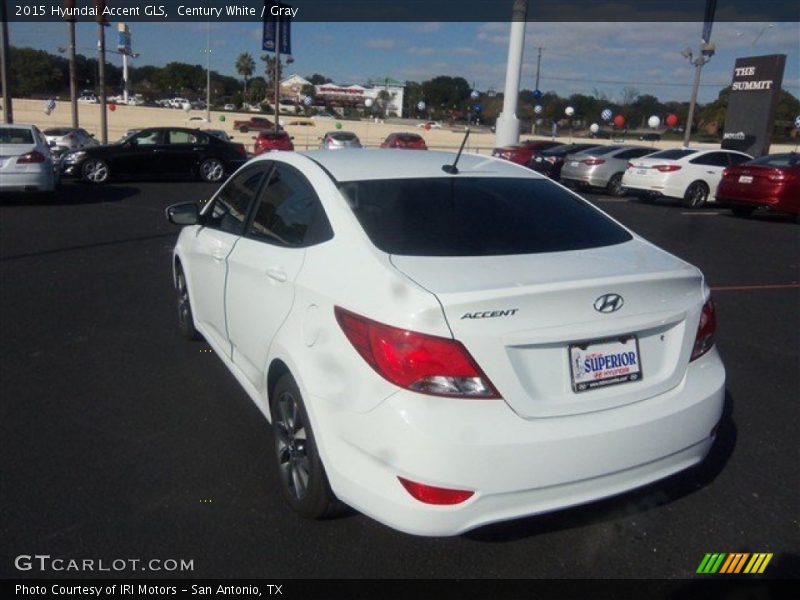 Century White / Gray 2015 Hyundai Accent GLS