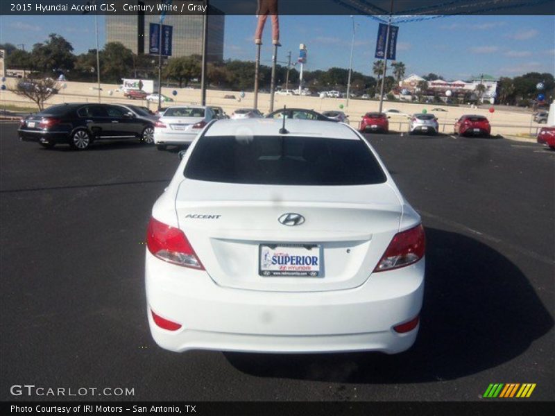 Century White / Gray 2015 Hyundai Accent GLS