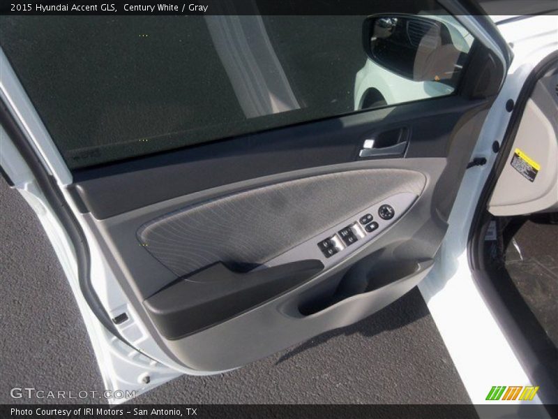 Century White / Gray 2015 Hyundai Accent GLS