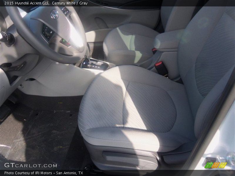 Century White / Gray 2015 Hyundai Accent GLS