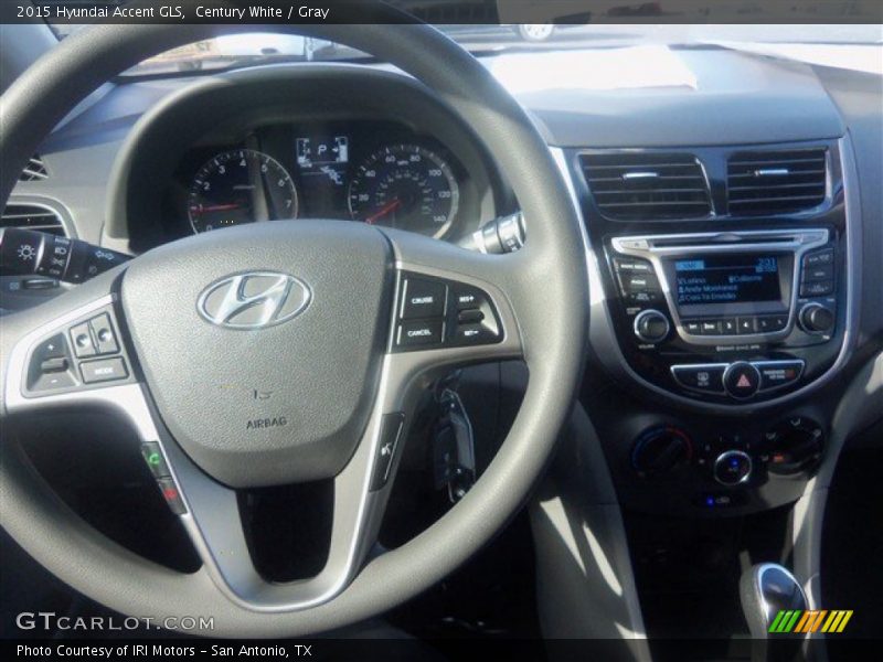 Century White / Gray 2015 Hyundai Accent GLS