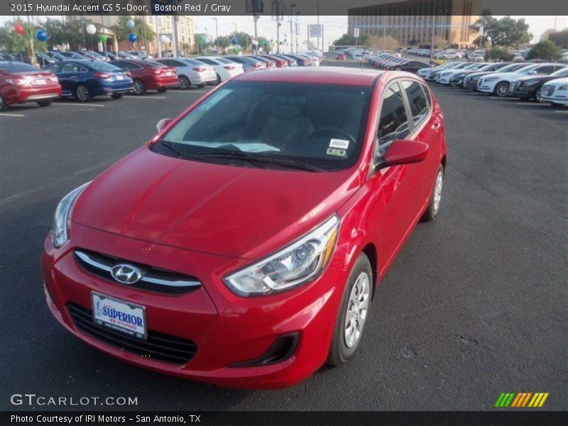 Boston Red / Gray 2015 Hyundai Accent GS 5-Door