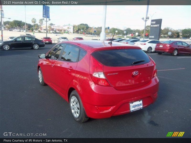 Boston Red / Gray 2015 Hyundai Accent GS 5-Door