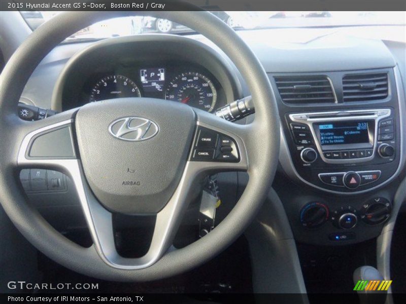 Boston Red / Gray 2015 Hyundai Accent GS 5-Door