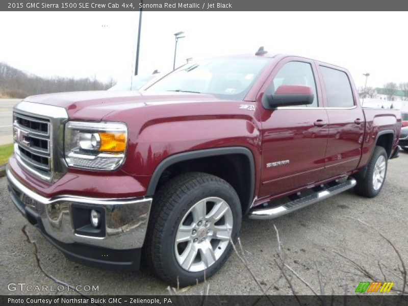 Sonoma Red Metallic / Jet Black 2015 GMC Sierra 1500 SLE Crew Cab 4x4