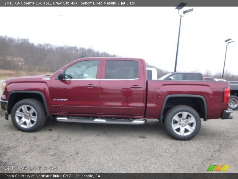 Sonoma Red Metallic / Jet Black 2015 GMC Sierra 1500 SLE Crew Cab 4x4