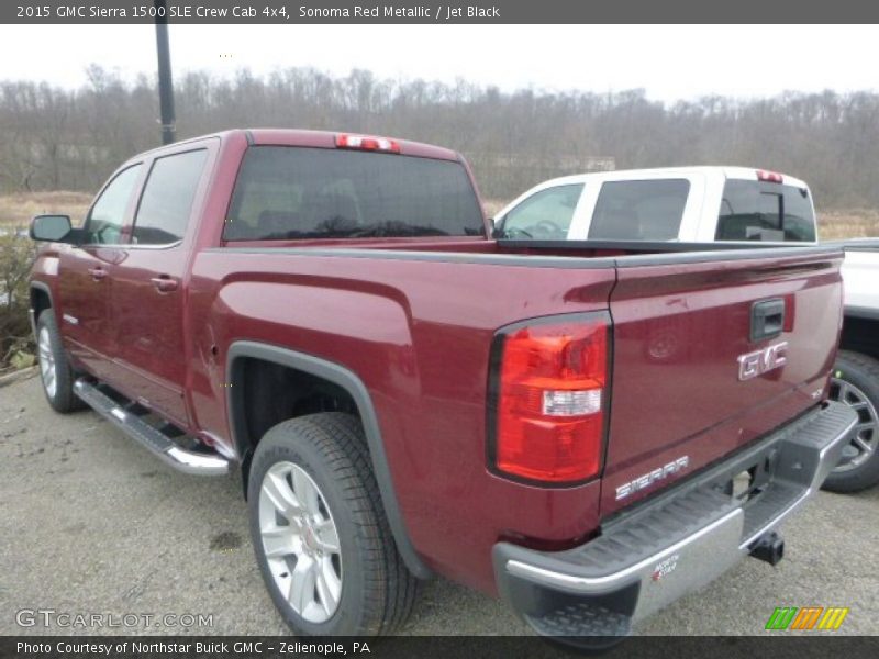 Sonoma Red Metallic / Jet Black 2015 GMC Sierra 1500 SLE Crew Cab 4x4