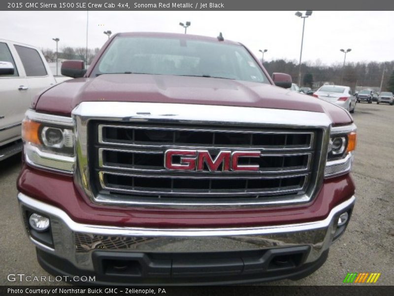 Sonoma Red Metallic / Jet Black 2015 GMC Sierra 1500 SLE Crew Cab 4x4