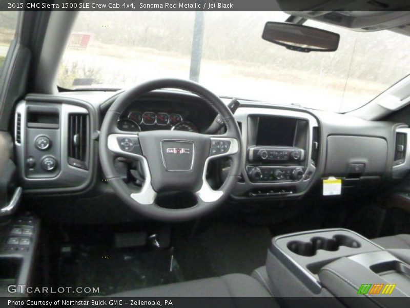 Sonoma Red Metallic / Jet Black 2015 GMC Sierra 1500 SLE Crew Cab 4x4