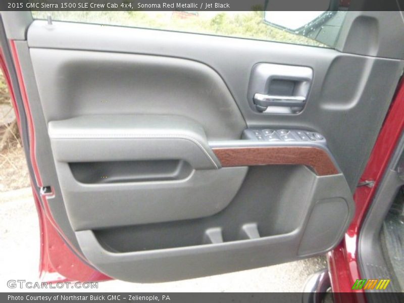 Sonoma Red Metallic / Jet Black 2015 GMC Sierra 1500 SLE Crew Cab 4x4
