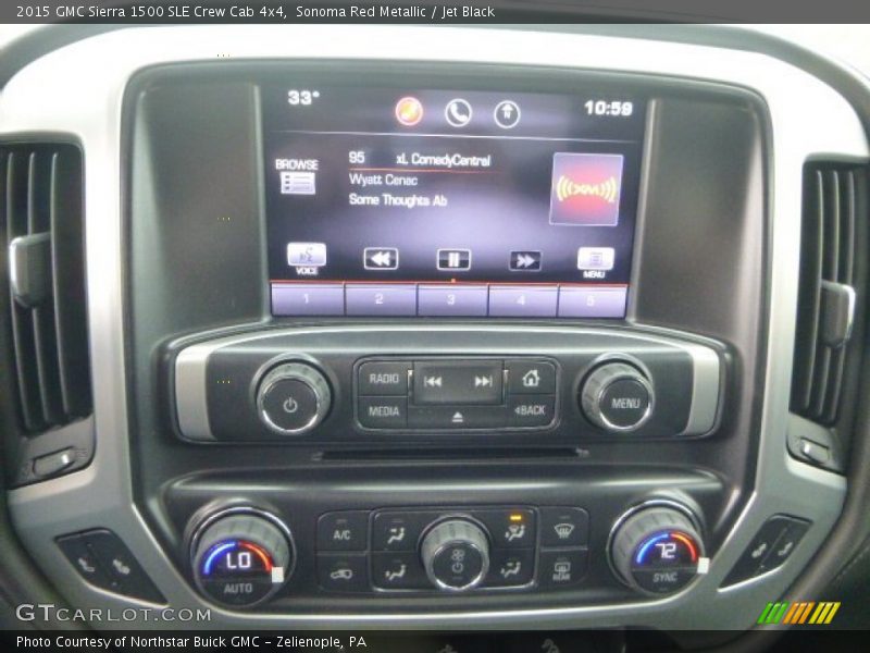 Sonoma Red Metallic / Jet Black 2015 GMC Sierra 1500 SLE Crew Cab 4x4