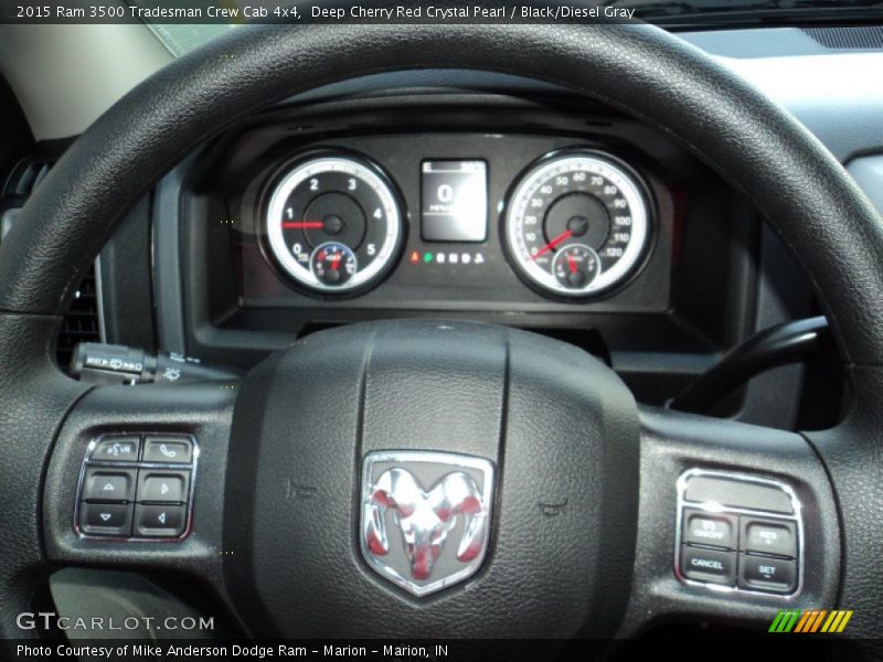 Deep Cherry Red Crystal Pearl / Black/Diesel Gray 2015 Ram 3500 Tradesman Crew Cab 4x4