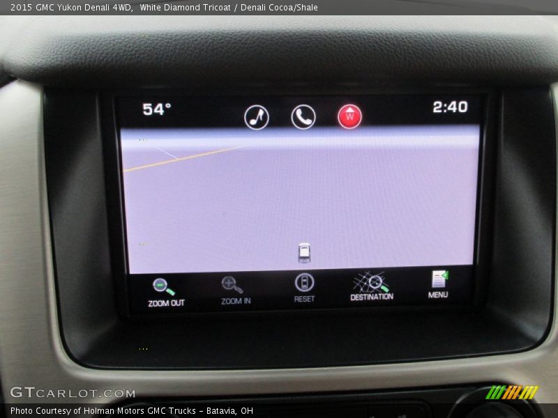 White Diamond Tricoat / Denali Cocoa/Shale 2015 GMC Yukon Denali 4WD