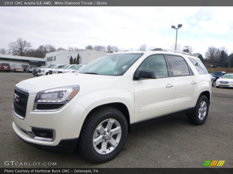 White Diamond Tricoat / Ebony 2015 GMC Acadia SLE AWD