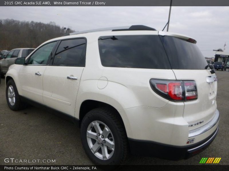 White Diamond Tricoat / Ebony 2015 GMC Acadia SLE AWD