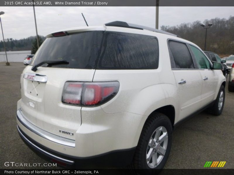 White Diamond Tricoat / Ebony 2015 GMC Acadia SLE AWD