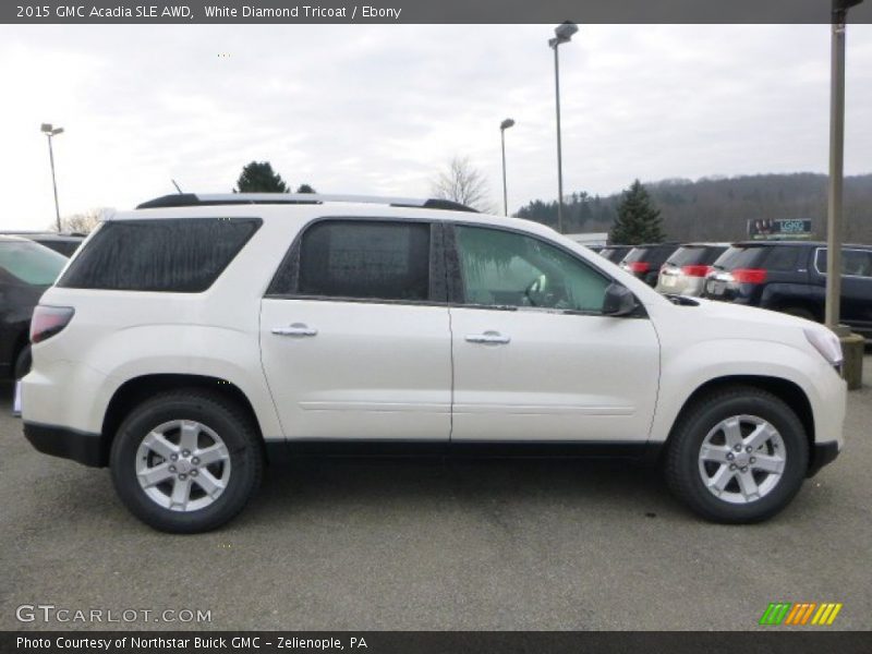 White Diamond Tricoat / Ebony 2015 GMC Acadia SLE AWD