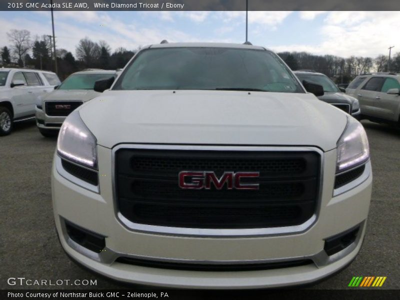 White Diamond Tricoat / Ebony 2015 GMC Acadia SLE AWD