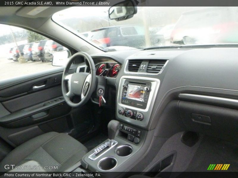 White Diamond Tricoat / Ebony 2015 GMC Acadia SLE AWD