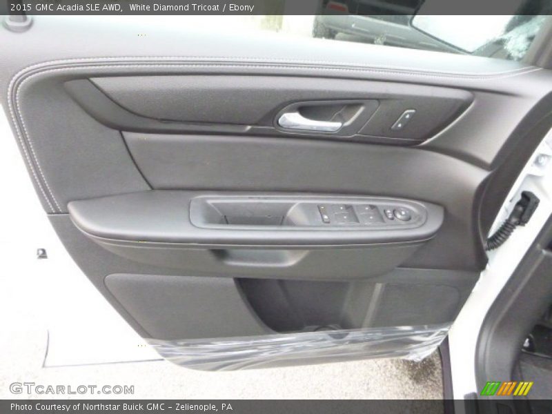 White Diamond Tricoat / Ebony 2015 GMC Acadia SLE AWD