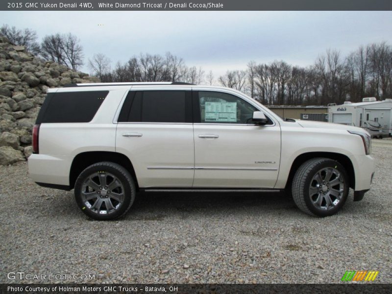 White Diamond Tricoat / Denali Cocoa/Shale 2015 GMC Yukon Denali 4WD