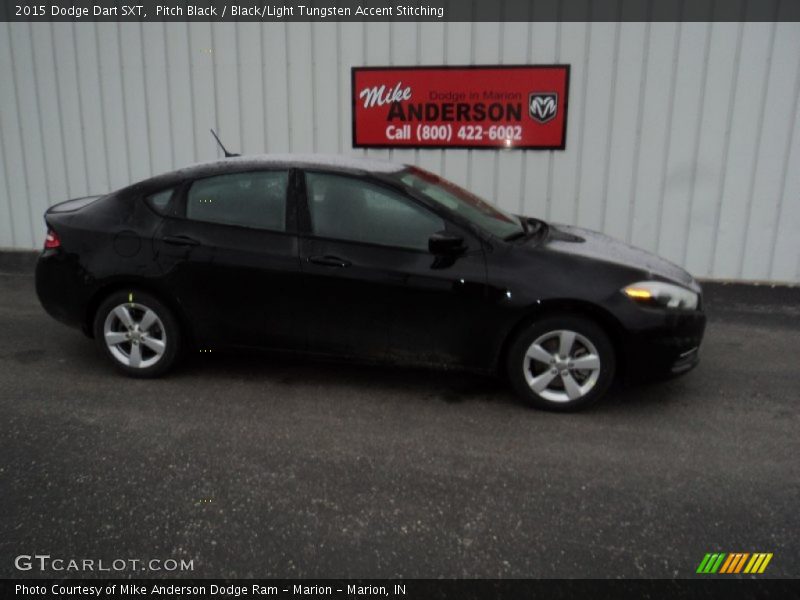 Pitch Black / Black/Light Tungsten Accent Stitching 2015 Dodge Dart SXT