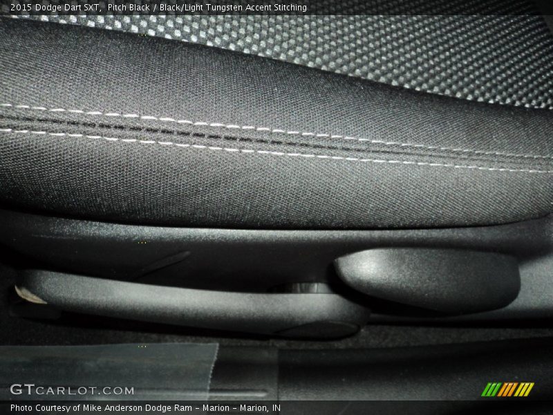 Pitch Black / Black/Light Tungsten Accent Stitching 2015 Dodge Dart SXT