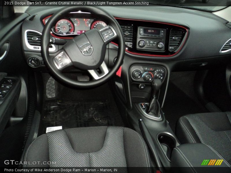 Granite Crystal Metallic / Black/Light Tungsten Accent Stitching 2015 Dodge Dart SXT