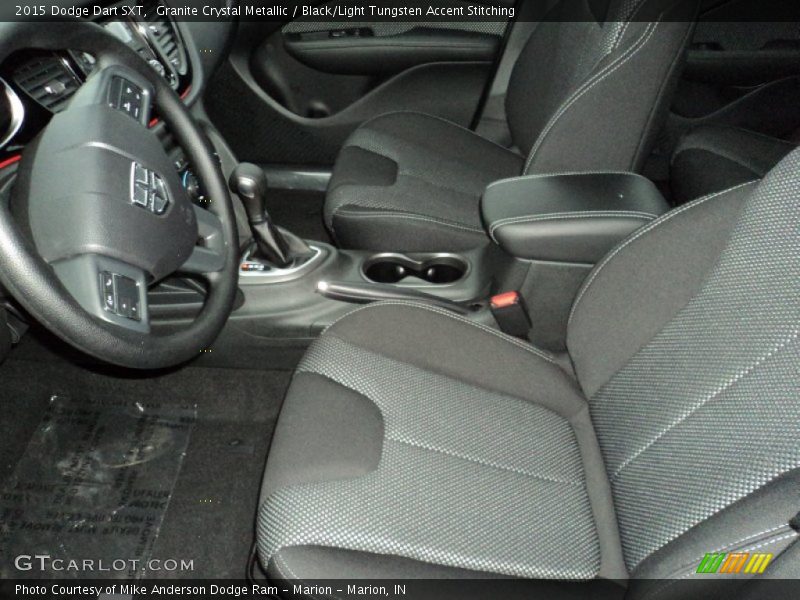 Granite Crystal Metallic / Black/Light Tungsten Accent Stitching 2015 Dodge Dart SXT