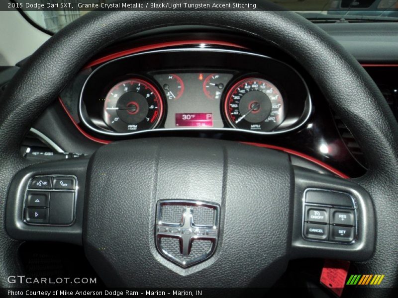 Granite Crystal Metallic / Black/Light Tungsten Accent Stitching 2015 Dodge Dart SXT
