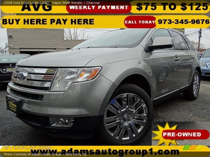 Vapor Silver Metallic / Charcoal 2008 Ford Edge Limited AWD