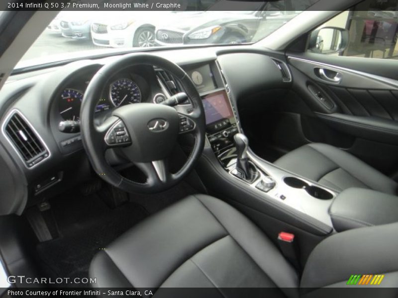 Moonlight White / Graphite 2014 Infiniti Q 50 3.7 Premium