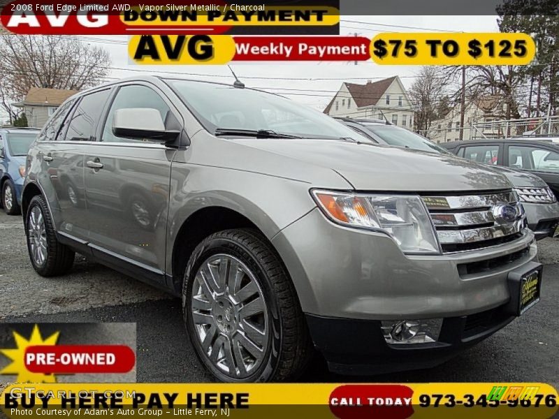 Vapor Silver Metallic / Charcoal 2008 Ford Edge Limited AWD