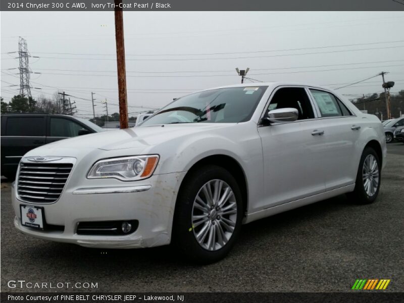 Ivory Tri-Coat Pearl / Black 2014 Chrysler 300 C AWD