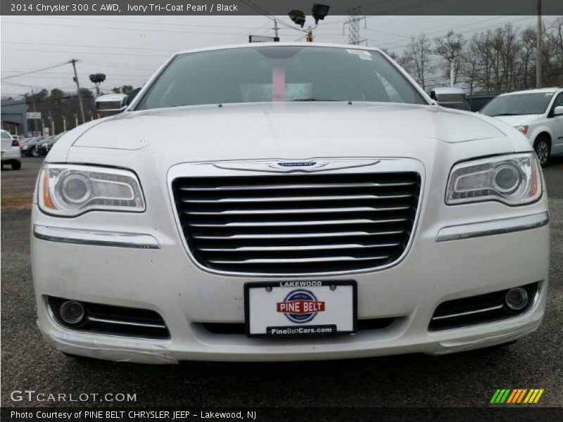 Ivory Tri-Coat Pearl / Black 2014 Chrysler 300 C AWD