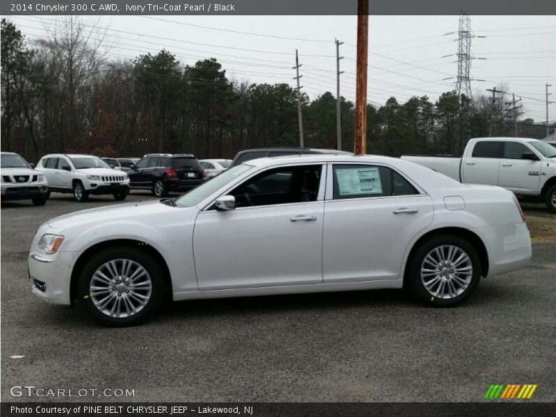 Ivory Tri-Coat Pearl / Black 2014 Chrysler 300 C AWD