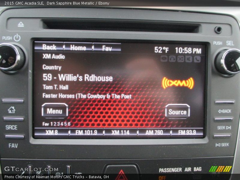 Dark Sapphire Blue Metallic / Ebony 2015 GMC Acadia SLE